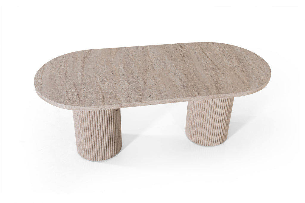 Venice Dining Table – Travertine Effect Finish