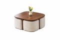 Marbella Coffee Table + Poufs