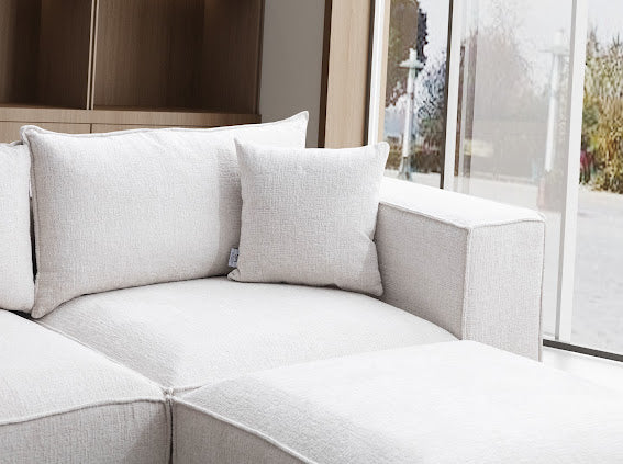 Élégance Chenille Modulable  4+1 Pouf