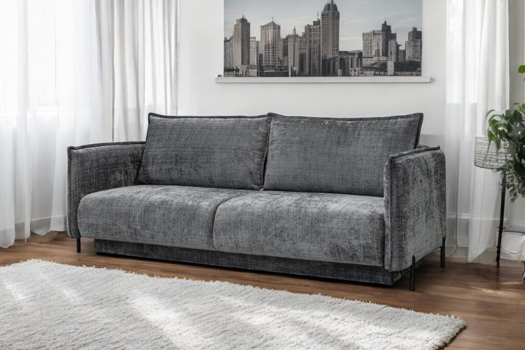 Amalfi Convertible Sofa – Marbella Anthracite Grey