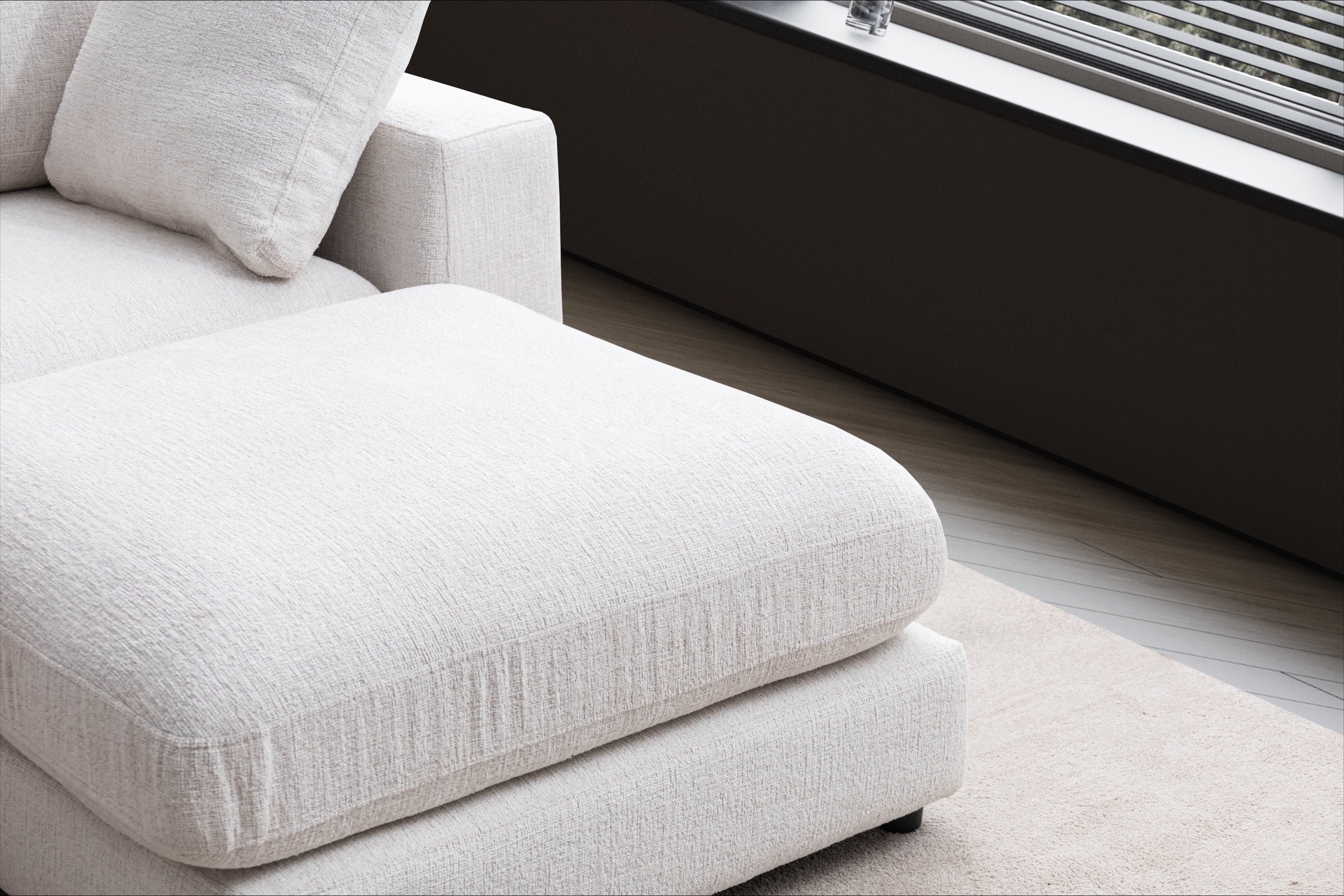 Julia Modular Sofa - Chenille 4+1 Pouf