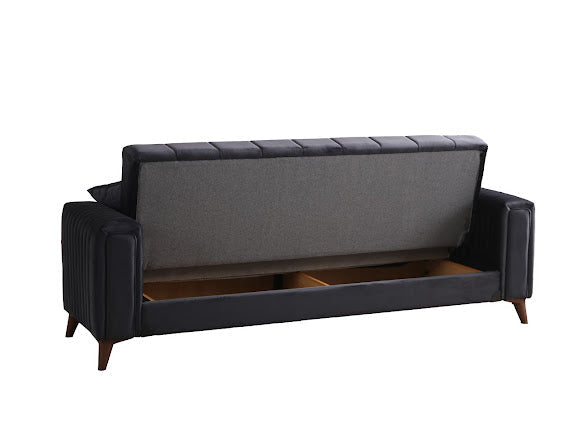 Nova Convertible Velours Gris Anthracite