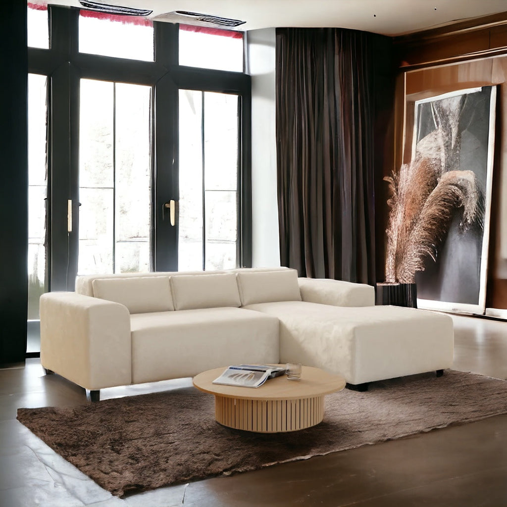 Moris - Textured Beige Velvet