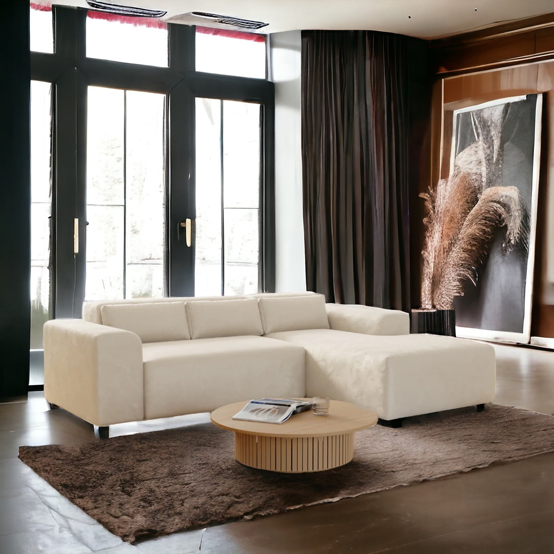 Moris - Textured Beige Velvet