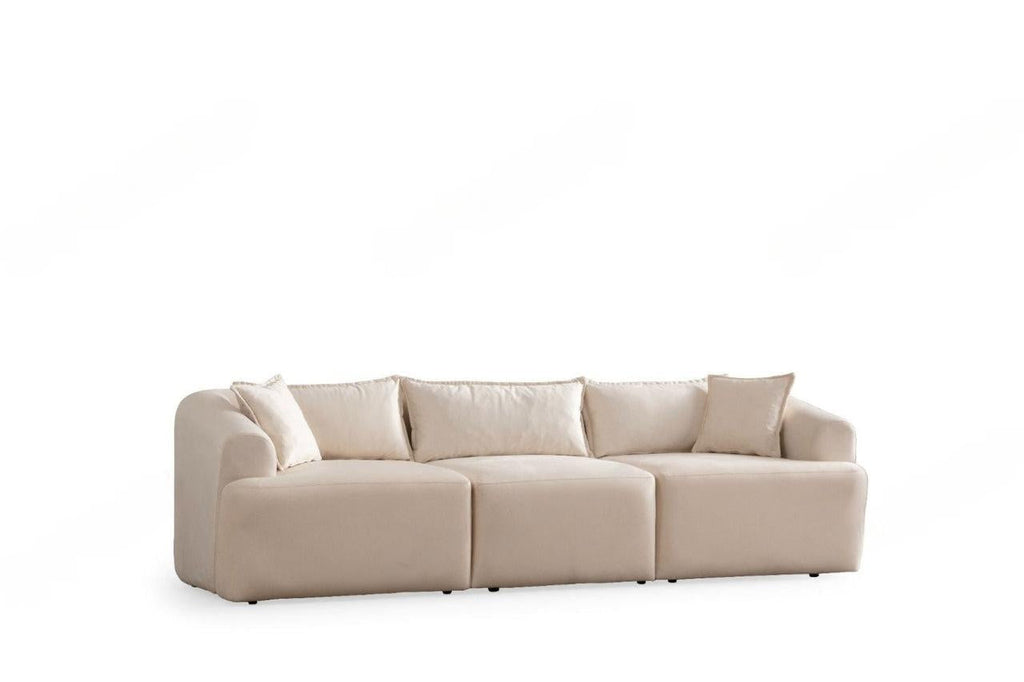 Elena Modular Sofa - Off White Velvet