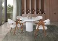Petra Round Dining Table – Glossy White