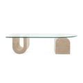 Dara Travertine Coffee Table