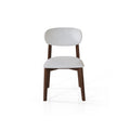 Eden White Chenille Wood Chair