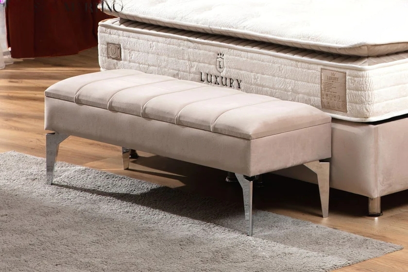 Banquette Coffre Tokyo - Velours Beige