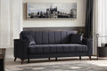 Nova Convertible Velours Gris Anthracite