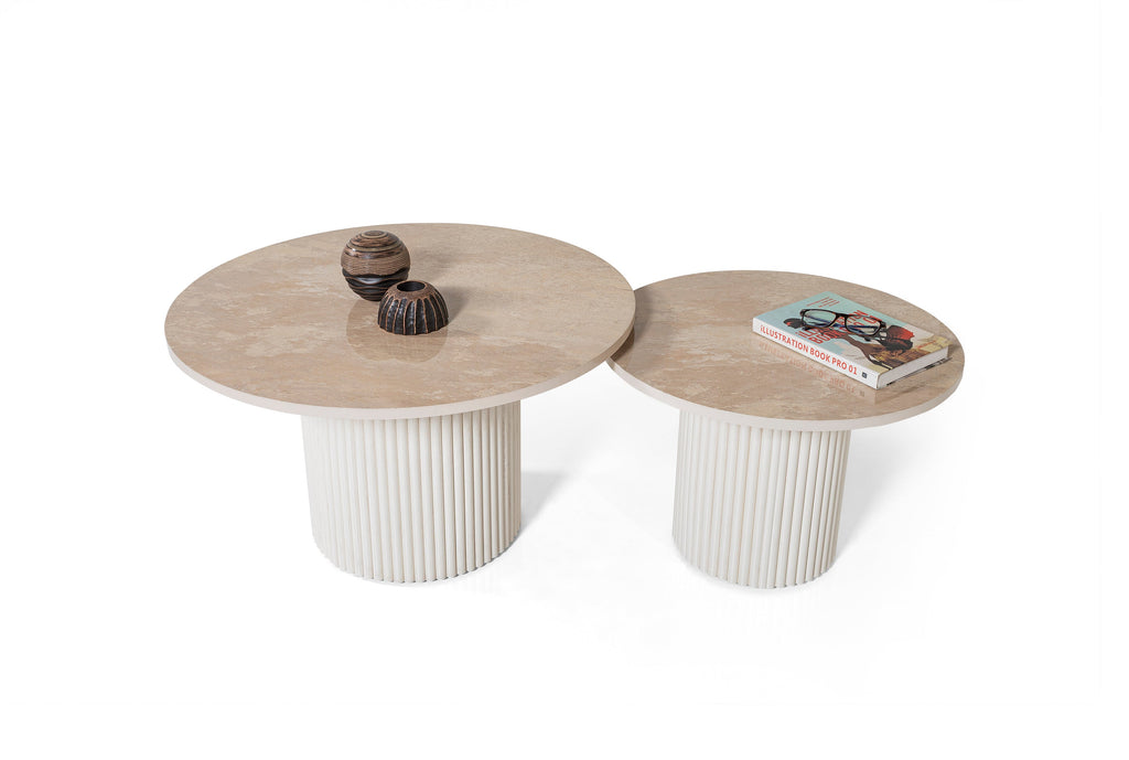 Perla Duo Table - Beige