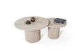 Perla Nesting Coffee Tables – Travertine Effect