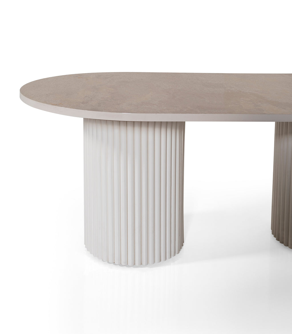 Roma Coffee Table – Glossy Beige
