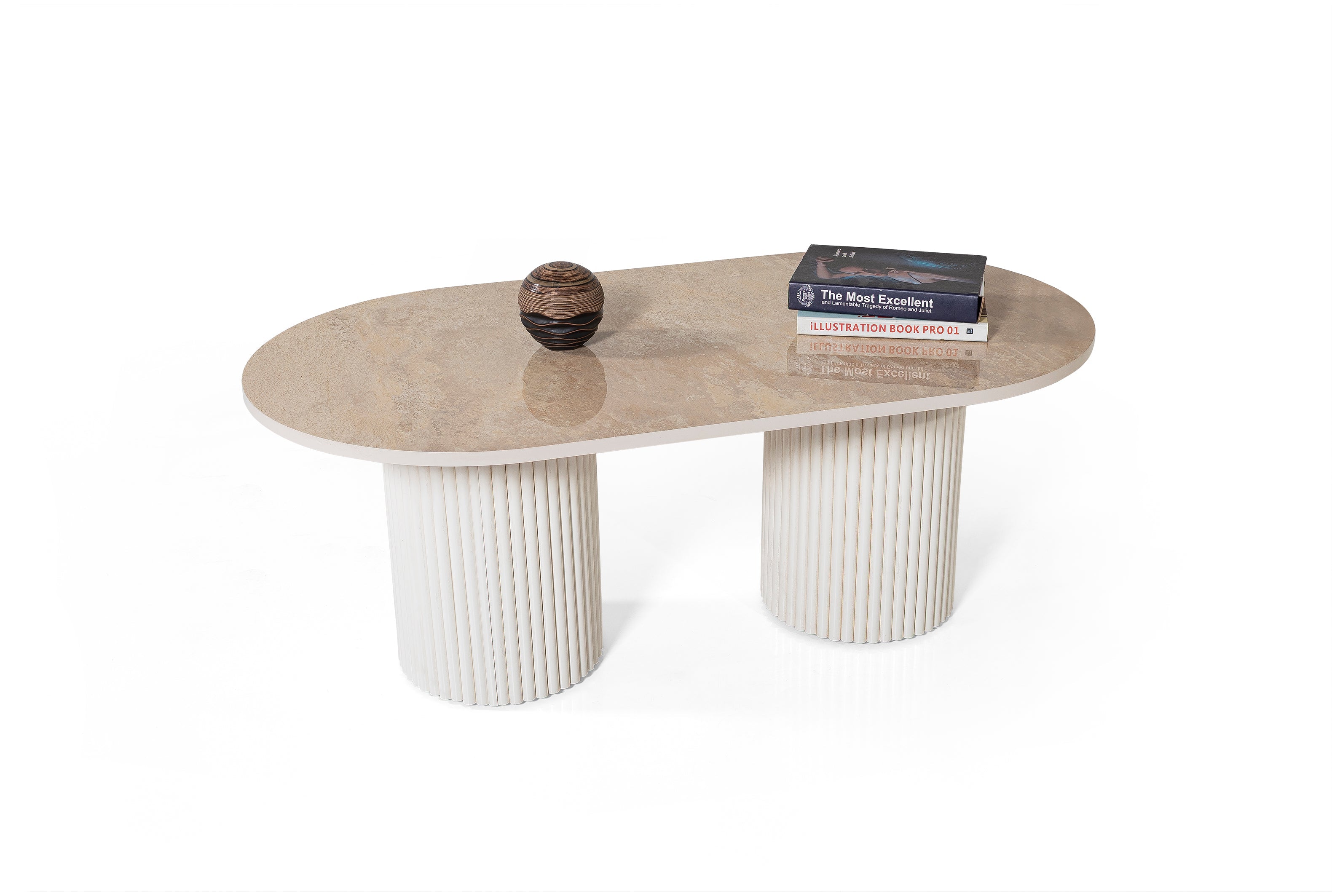 Roma Coffee Table – Glossy Beige