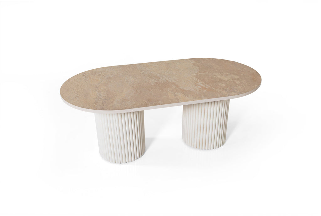 Roma Coffee Table – Glossy Beige