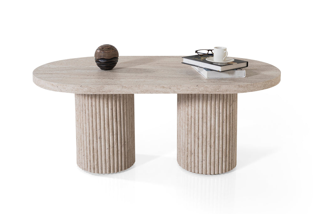 Roma Coffee Table – Travertine Effect