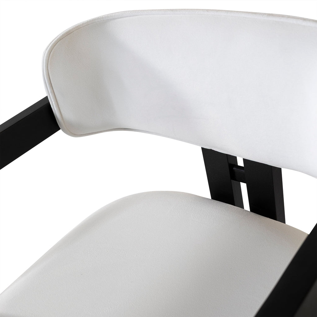 Hera White Velvet Chair