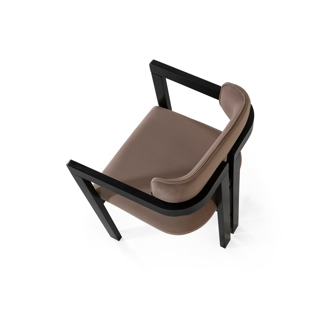 Hera Taupe Velvet Chair