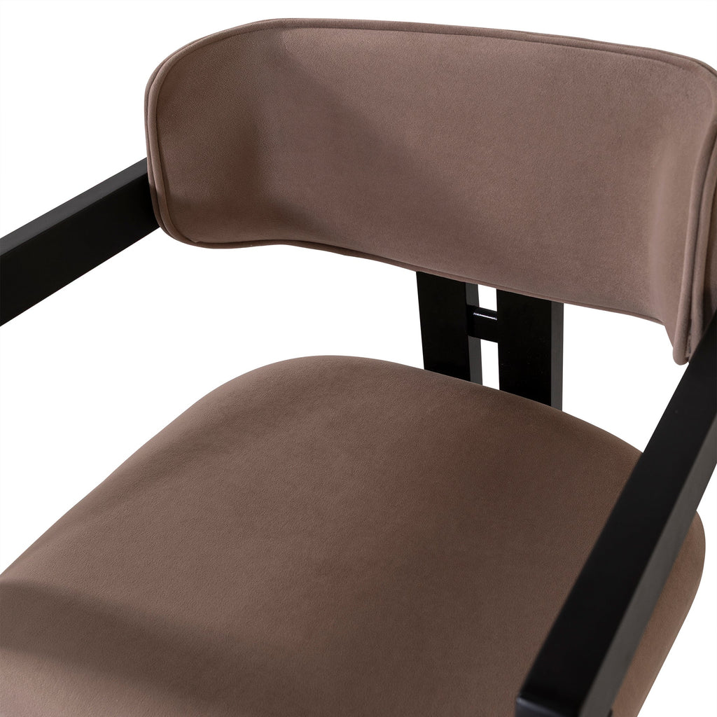 Hera Taupe Velvet Chair