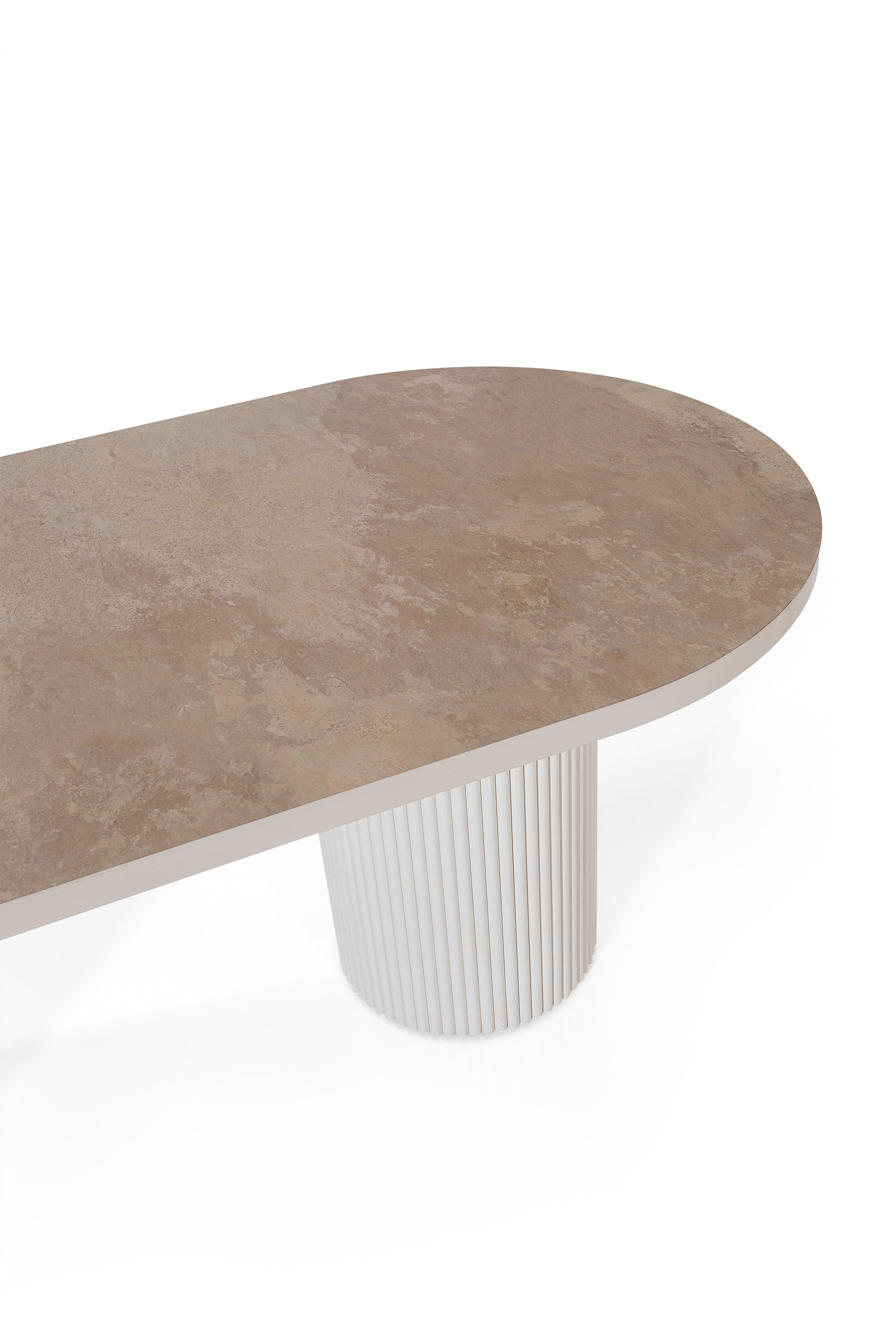Venice Dining Table – Glossy Beige