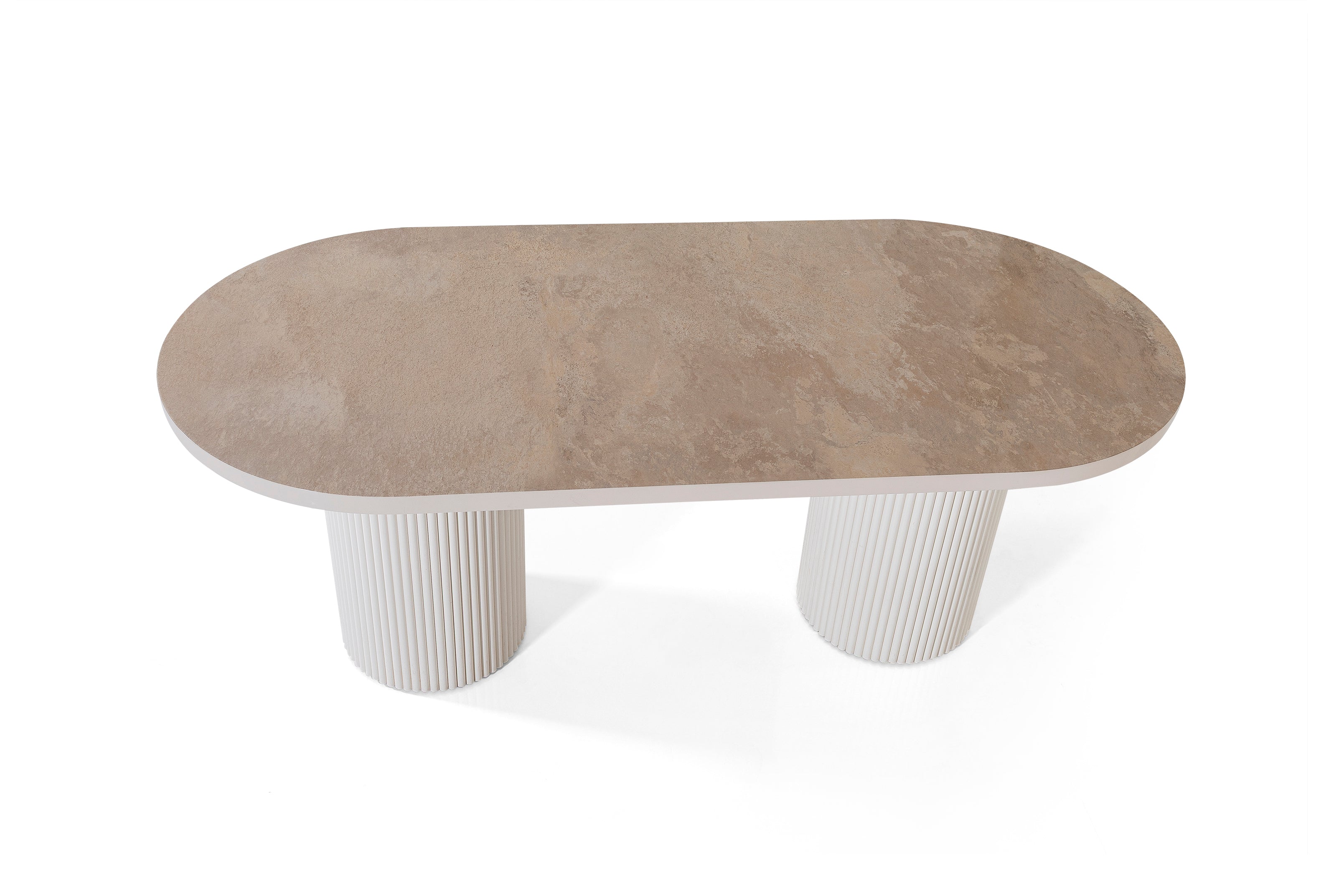 Venice Dining Table – Glossy Beige